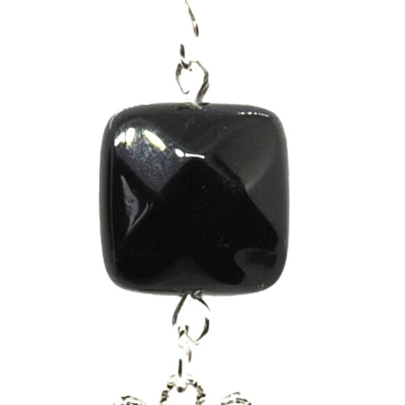 Square Flower Earrings - Picture 3 of 5